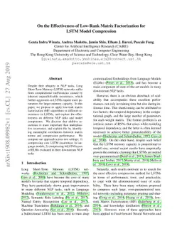 On the Effectiveness of Low-Rank Matrix Factorization for LSTM Model
  Compression