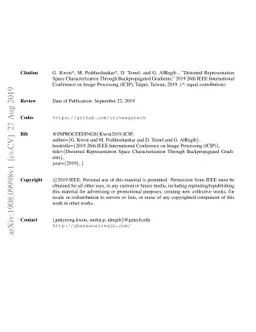 Distorted Representation Space Characterization Through Backpropagated
  Gradients