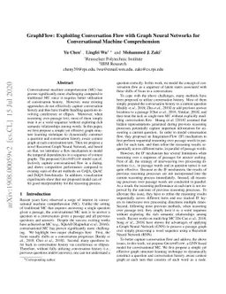 GraphFlow: Exploiting Conversation Flow with Graph Neural Networks for
  Conversational Machine Comprehension