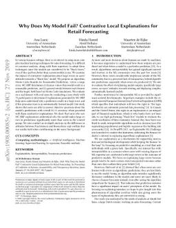 Why Does My Model Fail? Contrastive Local Explanations for Retail
  Forecasting