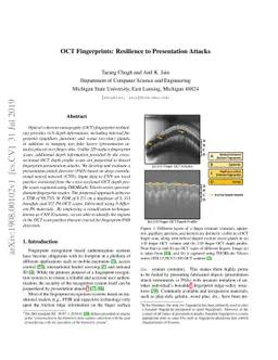 OCT Fingerprints: Resilience to Presentation Attacks
