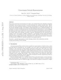 Cross-domain Network Representations