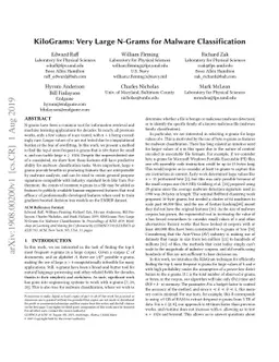 KiloGrams: Very Large N-Grams for Malware Classification