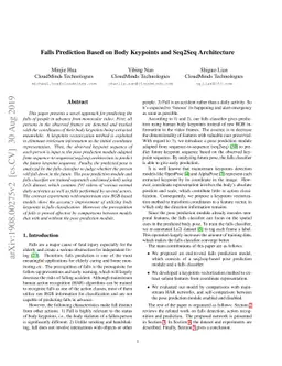 Falls Prediction Based on Body Keypoints and Seq2Seq Architecture