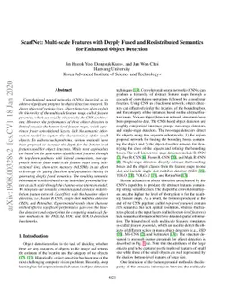 ScarfNet: Multi-scale Features with Deeply Fused and Redistributed
  Semantics for Enhanced Object Detection