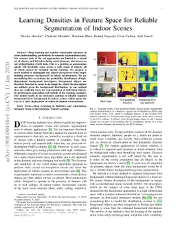 Learning Densities in Feature Space for Reliable Segmentation of Indoor
  Scenes