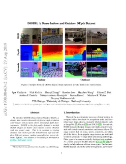 DIODE: A Dense Indoor and Outdoor DEpth Dataset