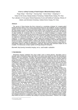 A Survey on Deep Learning of Small Sample in Biomedical Image Analysis