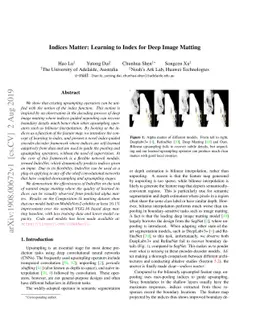 Indices Matter: Learning to Index for Deep Image Matting