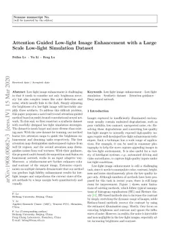 Attention Guided Low-light Image Enhancement with a Large Scale
  Low-light Simulation Dataset