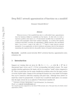 Deep ReLU network approximation of functions on a manifold