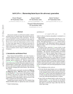 AdvGAN++ : Harnessing latent layers for adversary generation