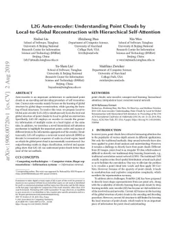 L2G Auto-encoder: Understanding Point Clouds by Local-to-Global
  Reconstruction with Hierarchical Self-Attention