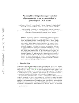 An amplified-target loss approach for photoreceptor layer segmentation
  in pathological OCT scans