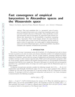 Fast convergence of empirical barycenters in Alexandrov spaces and the
  Wasserstein space