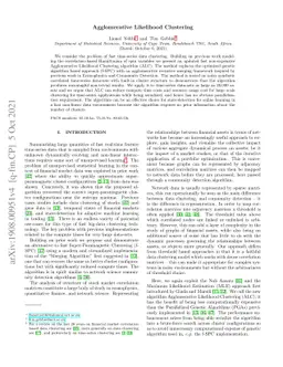 Agglomerative Likelihood Clustering