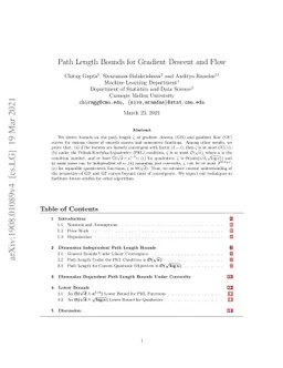 Path Length Bounds for Gradient Descent and Flow