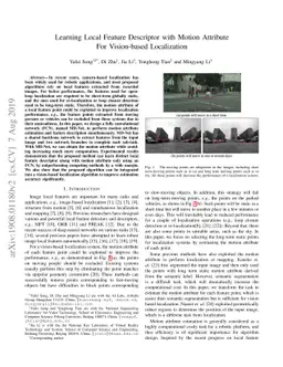 Learning Local Feature Descriptor with Motion Attribute for Vision-based
  Localization