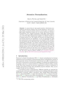 Attentive Normalization
