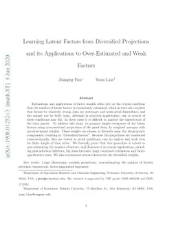 Learning Latent Factors from Diversified Projections and its
  Applications to Over-Estimated and Weak Factors