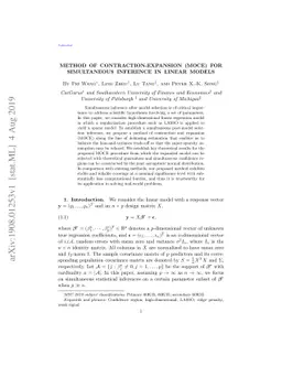 Method of Contraction-Expansion (MOCE) for Simultaneous Inference in
  Linear Models