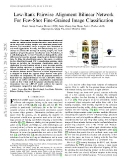 Low-Rank Pairwise Alignment Bilinear Network For Few-Shot Fine-Grained
  Image Classification