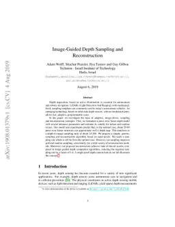 Image-Guided Depth Sampling and Reconstruction