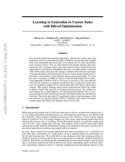 Learning to Generalize to Unseen Tasks with Bilevel Optimization