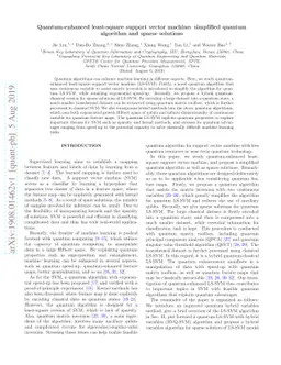 Quantum-enhanced least-square support vector machine: simplified quantum
  algorithm and sparse solutions