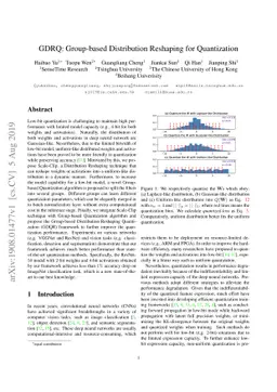 GDRQ: Group-based Distribution Reshaping for Quantization