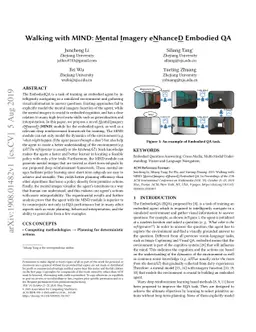 Walking with MIND: Mental Imagery eNhanceD Embodied QA
