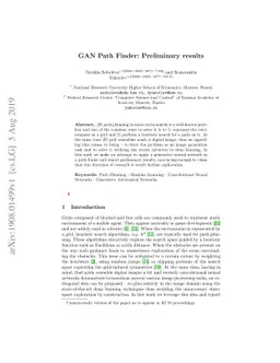 GAN Path Finder: Preliminary results