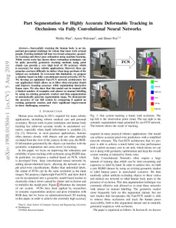 Part Segmentation for Highly Accurate Deformable Tracking in Occlusions
  via Fully Convolutional Neural Networks