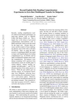 Beyond English-Only Reading Comprehension: Experiments in Zero-Shot
  Multilingual Transfer for Bulgarian