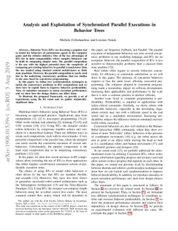 Analysis and Exploitation of Synchronized Parallel Executions in
  Behavior Trees