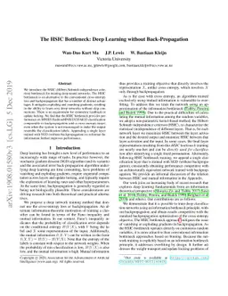 The HSIC Bottleneck: Deep Learning without Back-Propagation