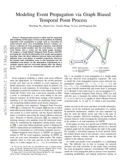 Modeling Event Propagation via Graph Biased Temporal Point Process