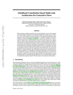 Likelihood Contribution based Multi-scale Architecture for Generative
  Flows