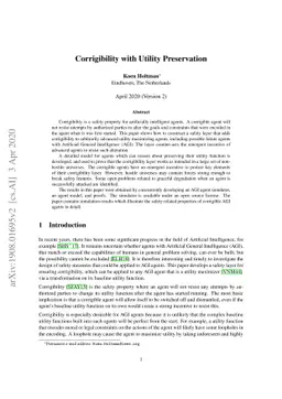 Corrigibility with Utility Preservation