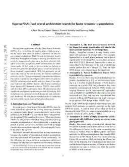 SqueezeNAS: Fast neural architecture search for faster semantic
  segmentation