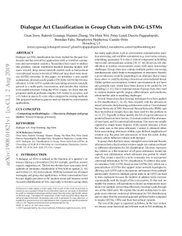 Dialogue Act Classification in Group Chats with DAG-LSTMs