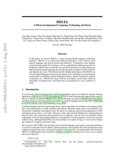 DELTA: A DEep learning based Language Technology plAtform