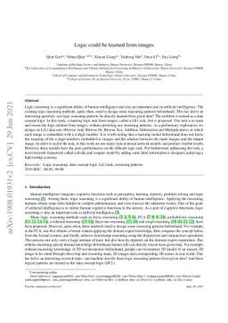 Logic could be learned from images