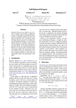 Self-Balanced Dropout