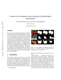 Contour Loss: Boundary-Aware Learning for Salient Object Segmentation