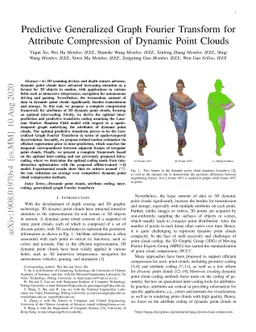Predictive Generalized Graph Fourier Transform for Attribute Compression
  of Dynamic Point Clouds
