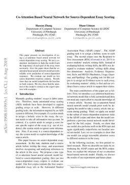 Co-Attention Based Neural Network for Source-Dependent Essay Scoring