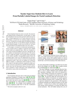 Teacher Supervises Students How to Learn From Partially Labeled Images
  for Facial Landmark Detection
