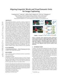 Aligning Linguistic Words and Visual Semantic Units for Image Captioning