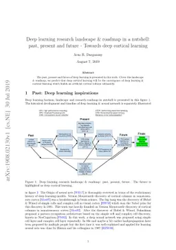 Deep learning research landscape & roadmap in a nutshell: past, present
  and future -- Towards deep cortical learning